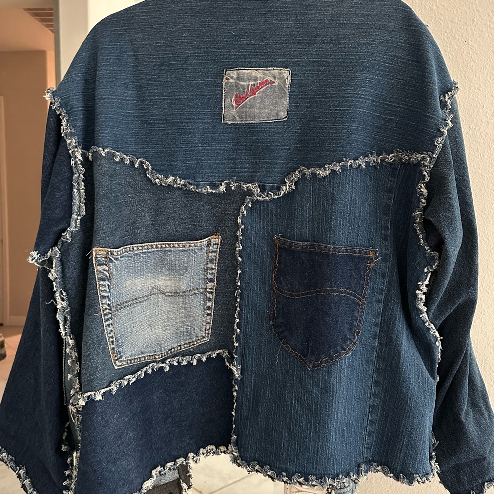 Robert Graham Blue Patchwork Jean Jacket - image 5